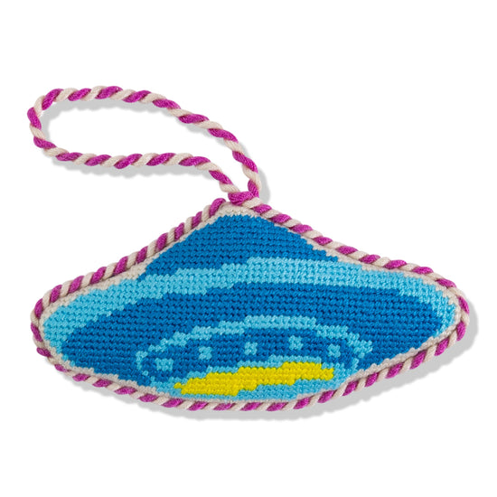 Needlepoint Icon Ornament - UFO
