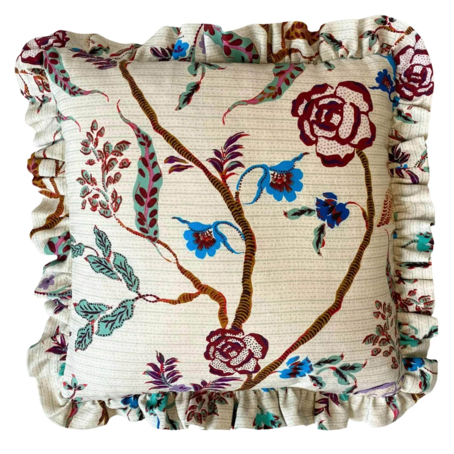 Eversley Verdigris (Square Frill Cushion)
