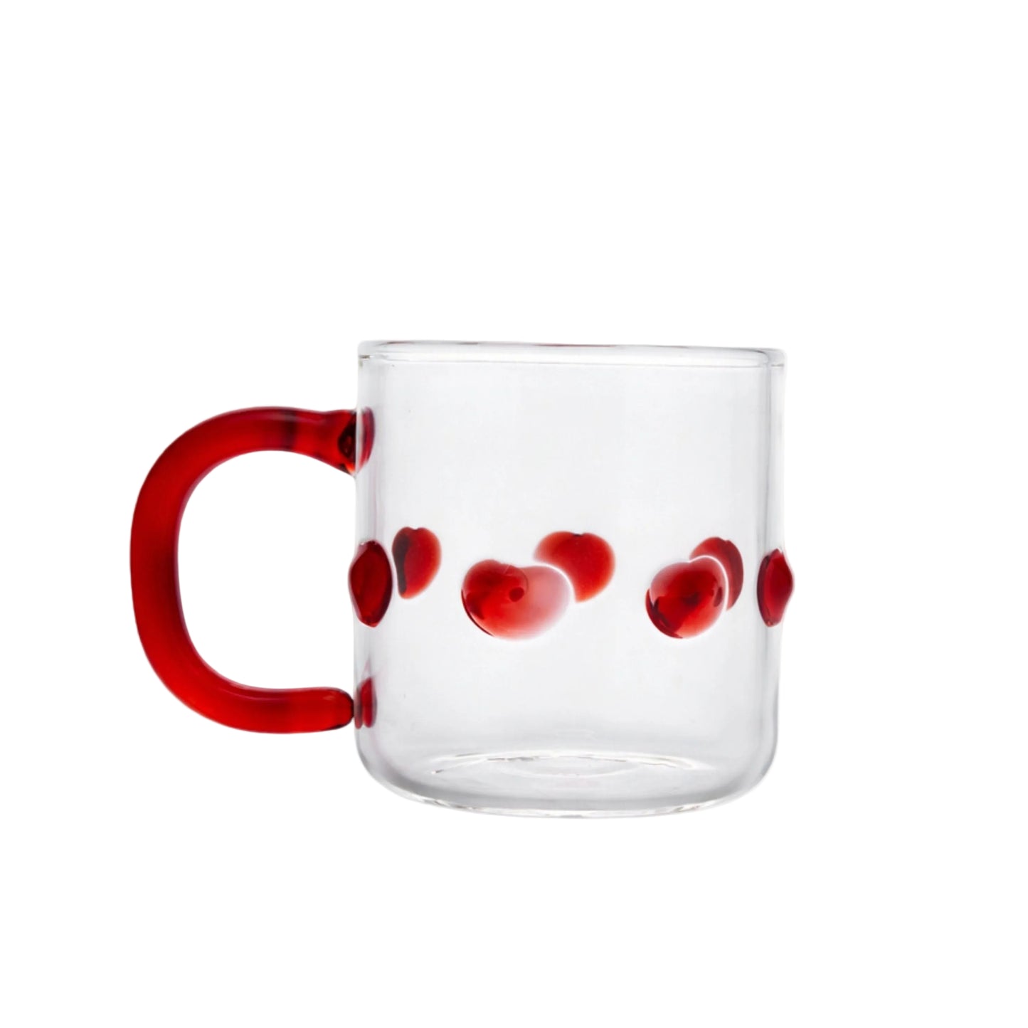 4oz Handblown Glass Espresso Cup - Red