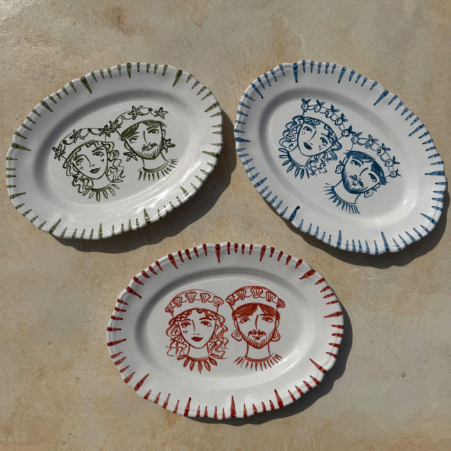 Rei Citrons Oval Platter - 32cm