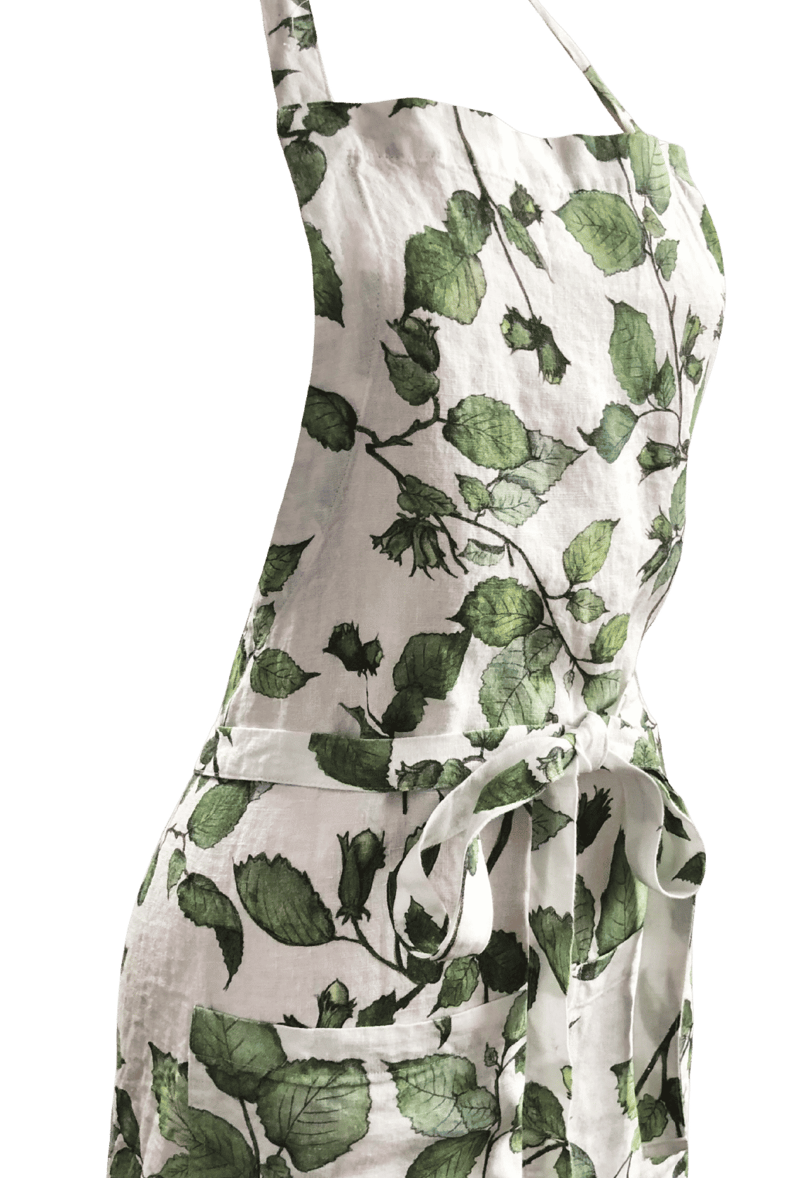 Cobnut printed Linen Apron