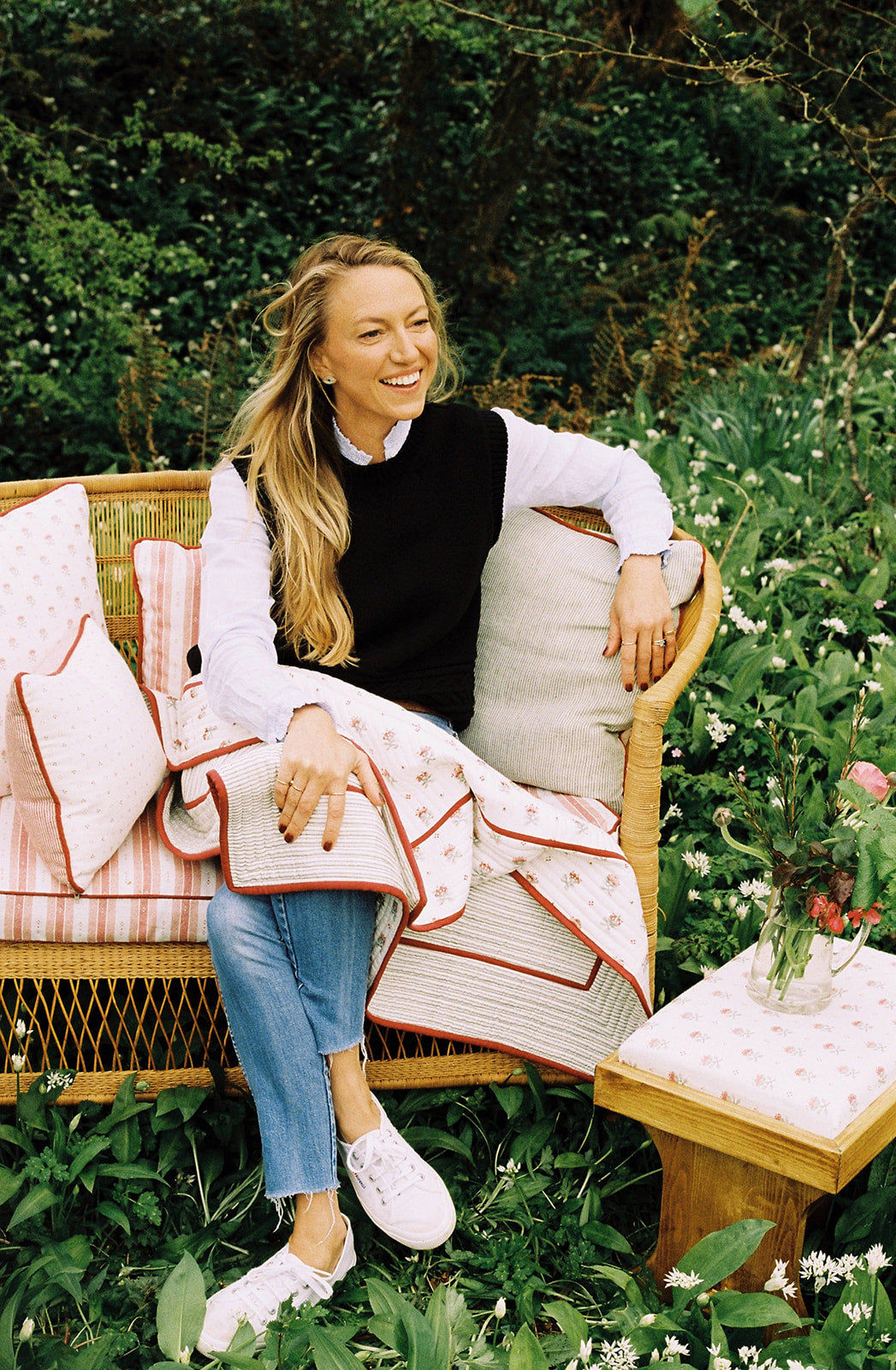 Blume Baby Quilt - Green