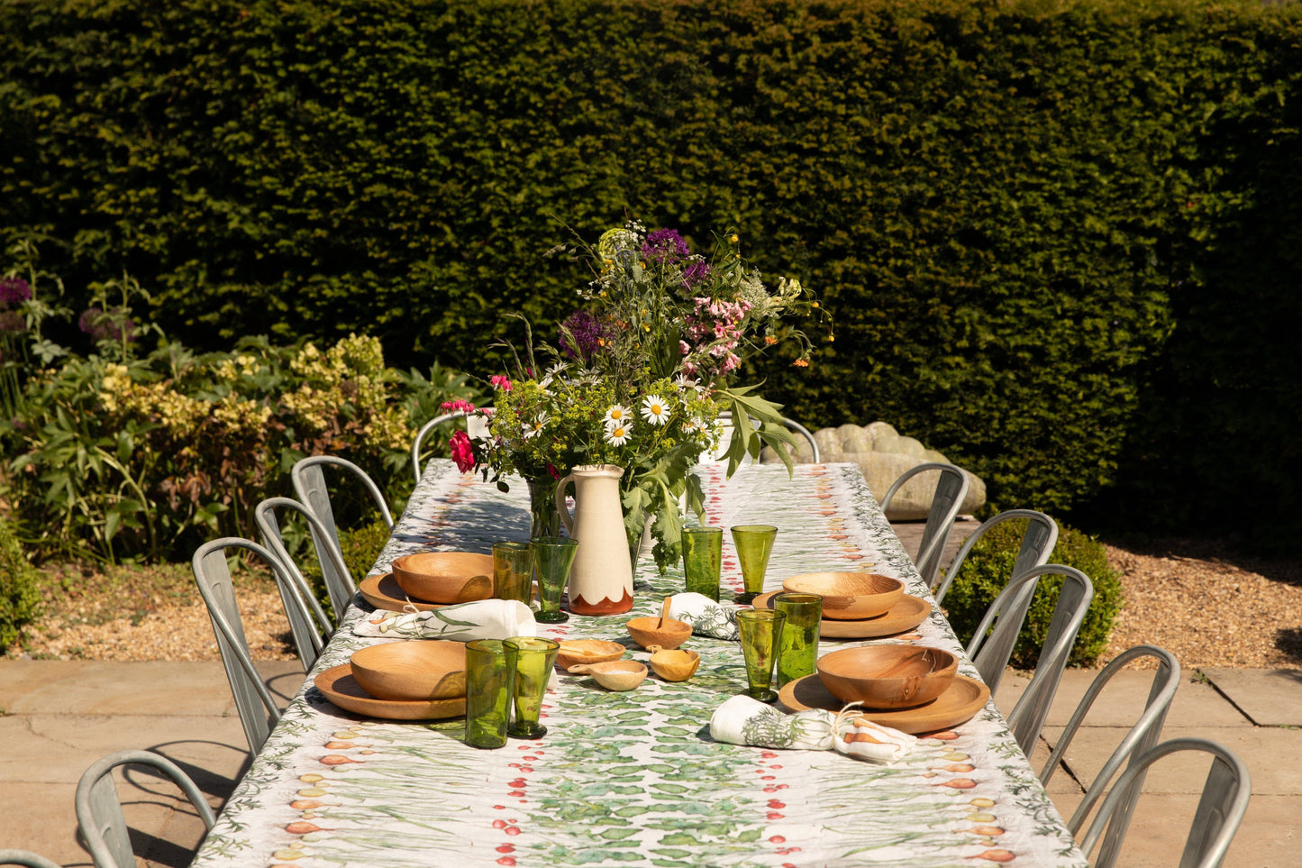 Vegetable Patch Linen Table Cloth