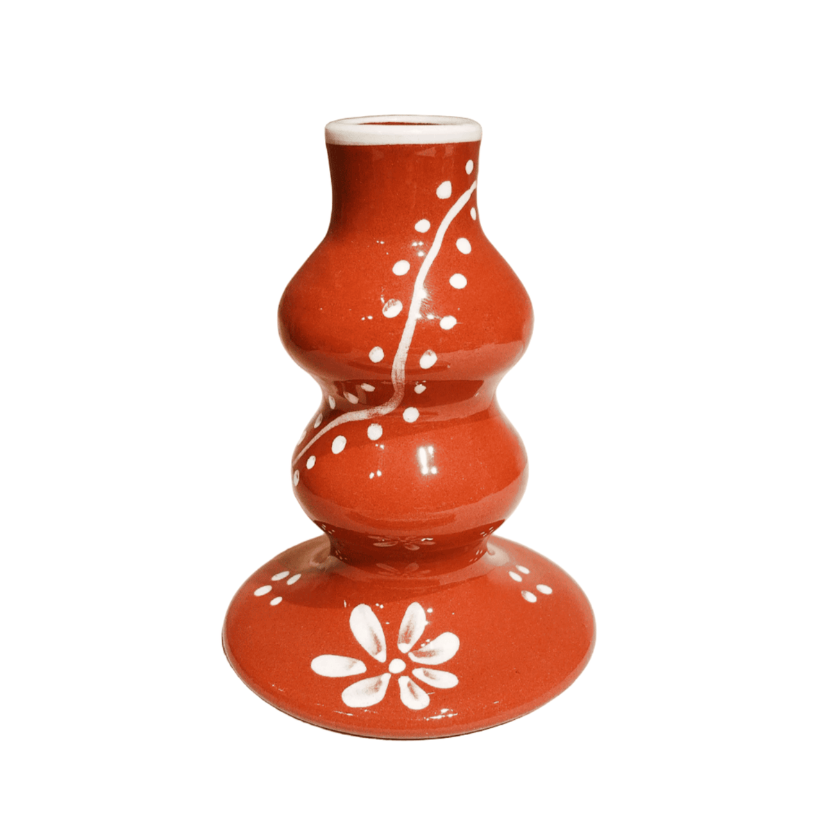 Anthologist Ceramic Candlestick Red Clay
