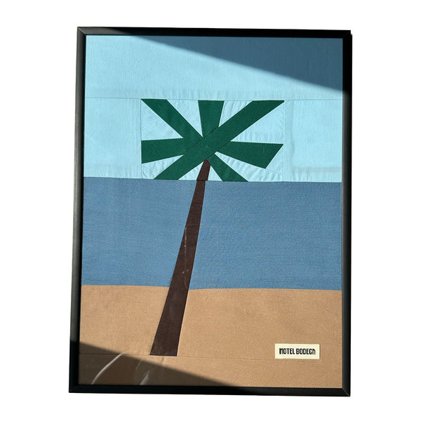 Palm Tree Original Quilted Artwork in Frame