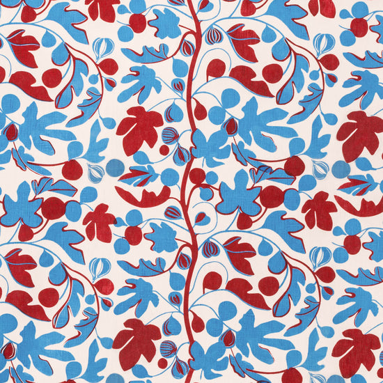 Figs Fabric (Red and Cornflower Blue)