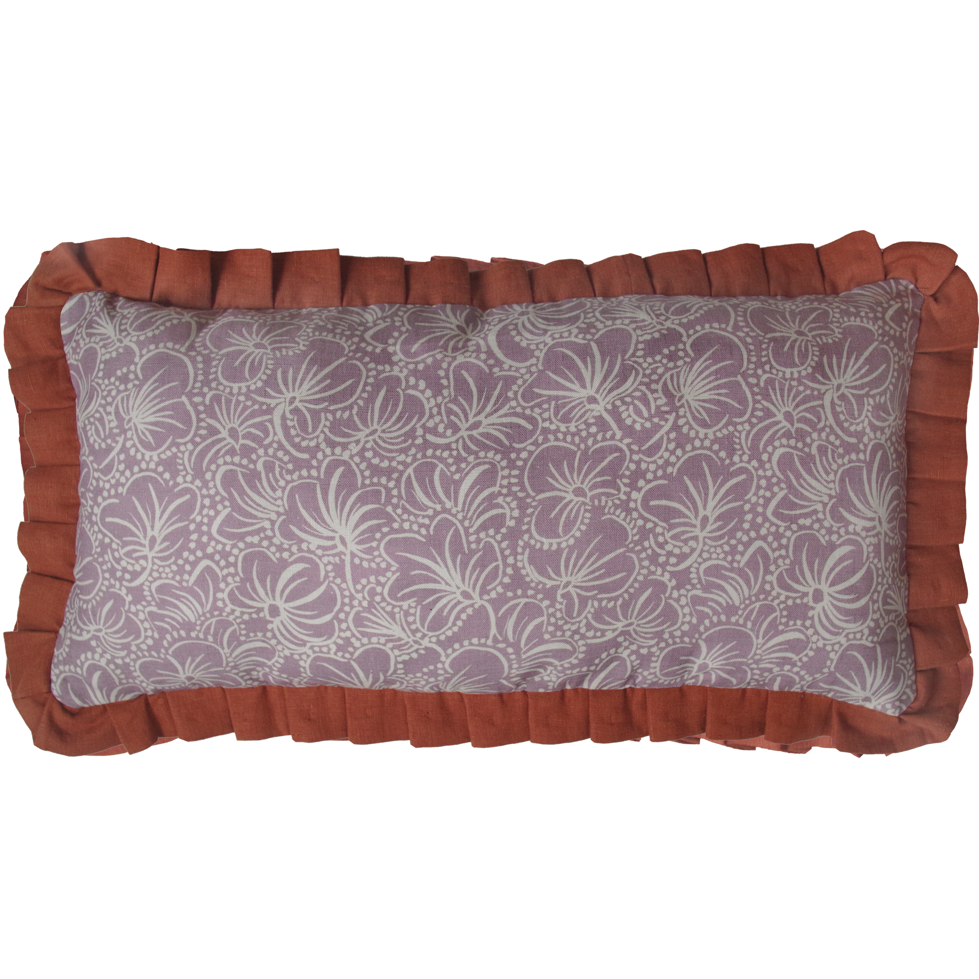 Printed Violas Lilac Cushion