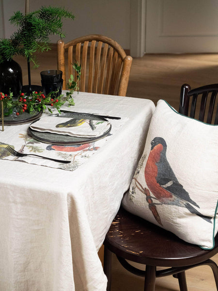 Linen Placemats SMALL BIRDS Set of 2