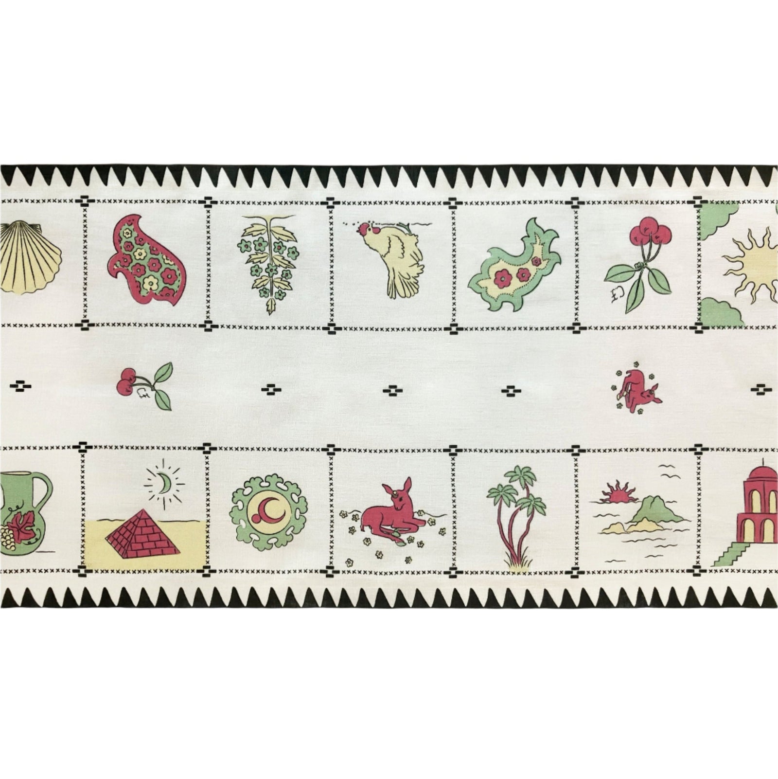 Redwork Table Runner in Black
