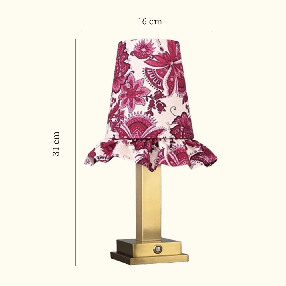 Philia Table Lamp Red Flowers