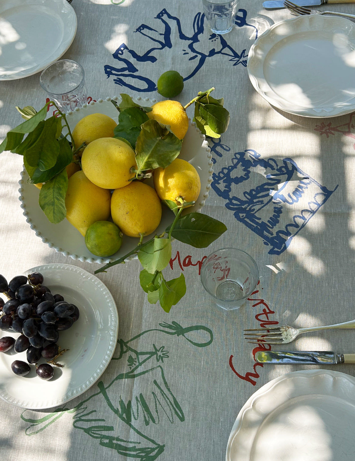 Birthday Linen Tablecloth