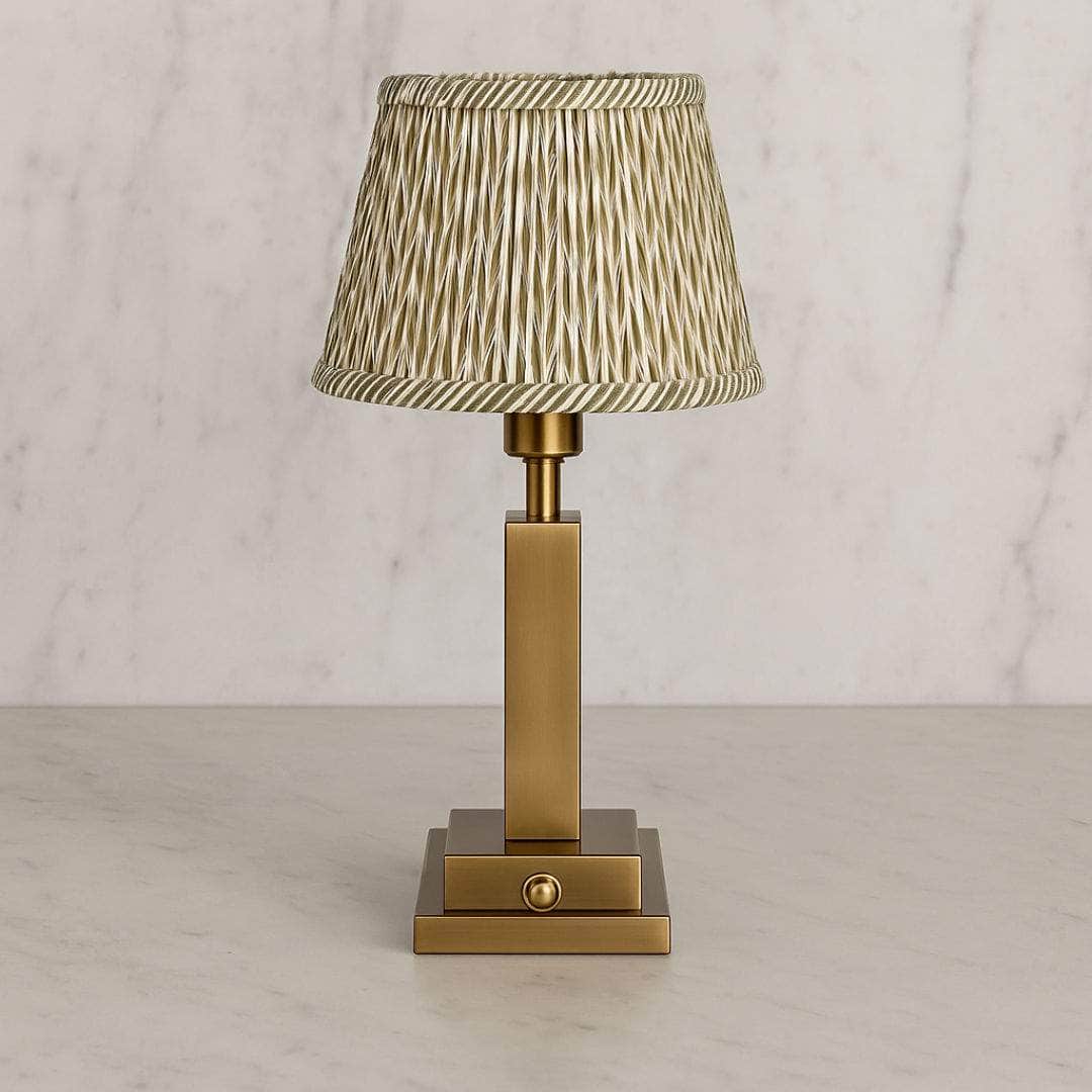 Lampshade Green Ikat