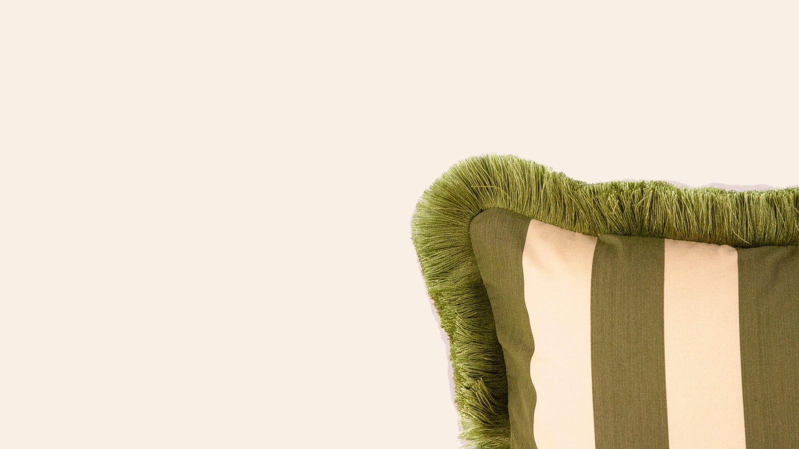 Sonia Stripe Cushion, Artichoke