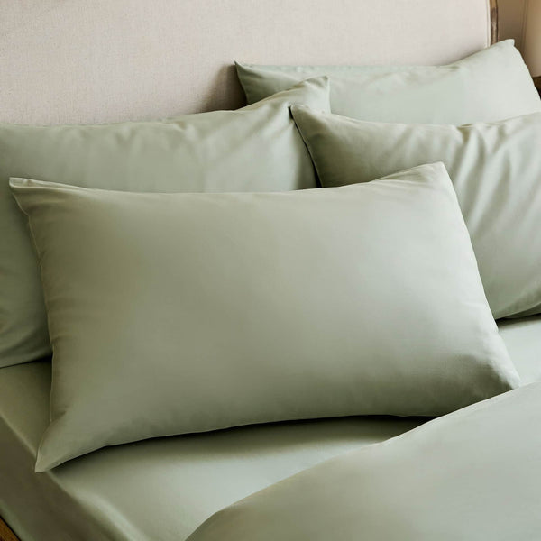 Luxury Organic Cotton Sage Green Perfect Fitted Sheet