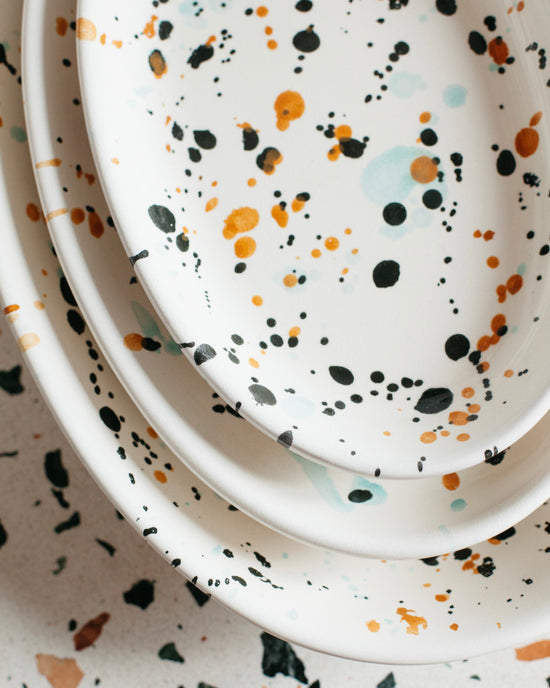 Emiko Davies 3 piece Splatterware Platter Set