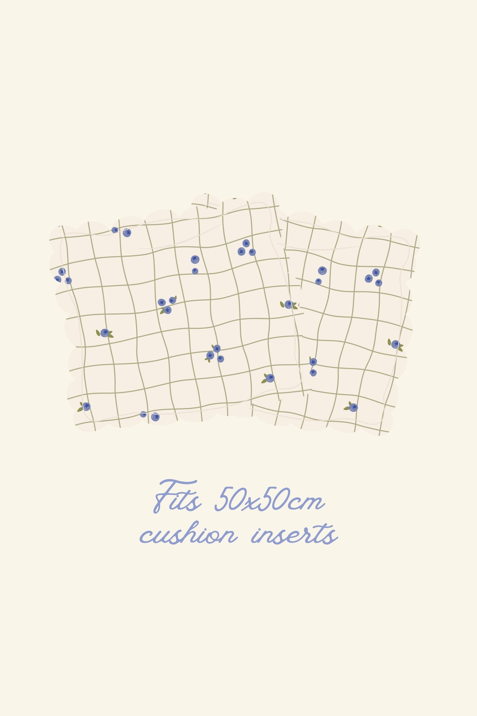 Soft Petal Cushion Covers (Set of 2) – Blueberries