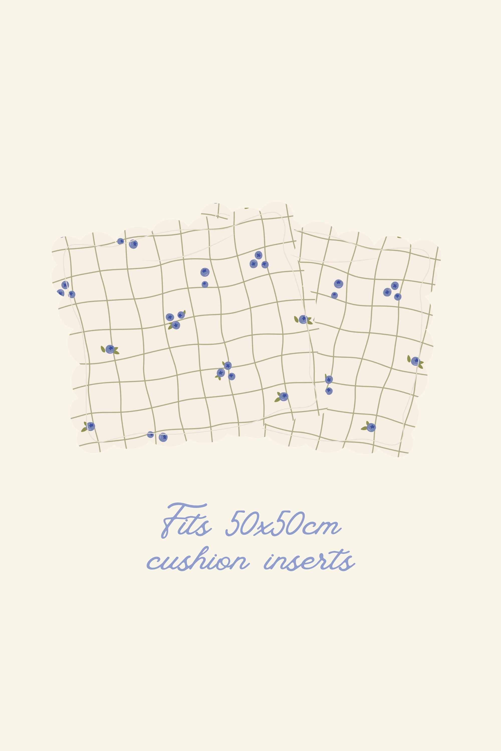 Soft Petal Cushion Covers (Set of 2) – Blueberries