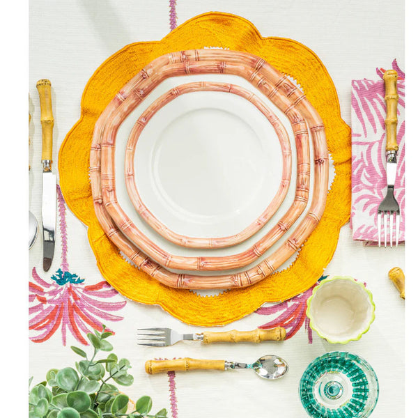 Ceramic Plates Bamboo Collection Small Brown Plate