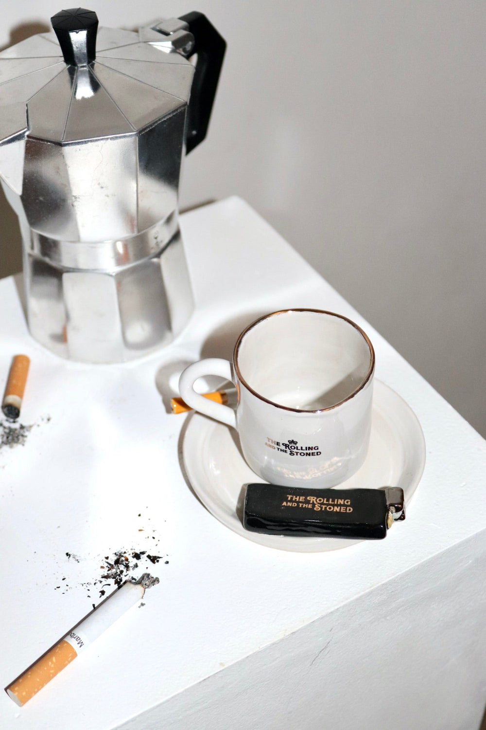 Branded Lighter Espresso Cup Saucer Set