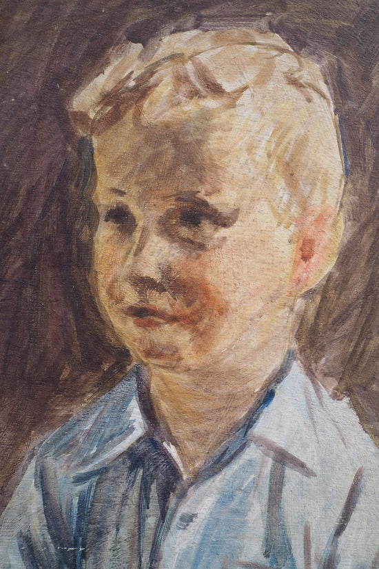 Vintage Watercolour of a Boy