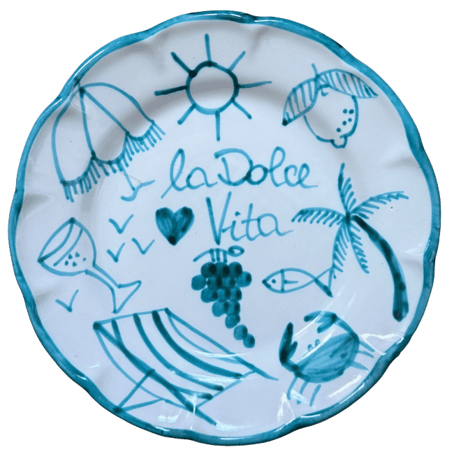 Dolce Vita Plate, Turquoise - 20cm