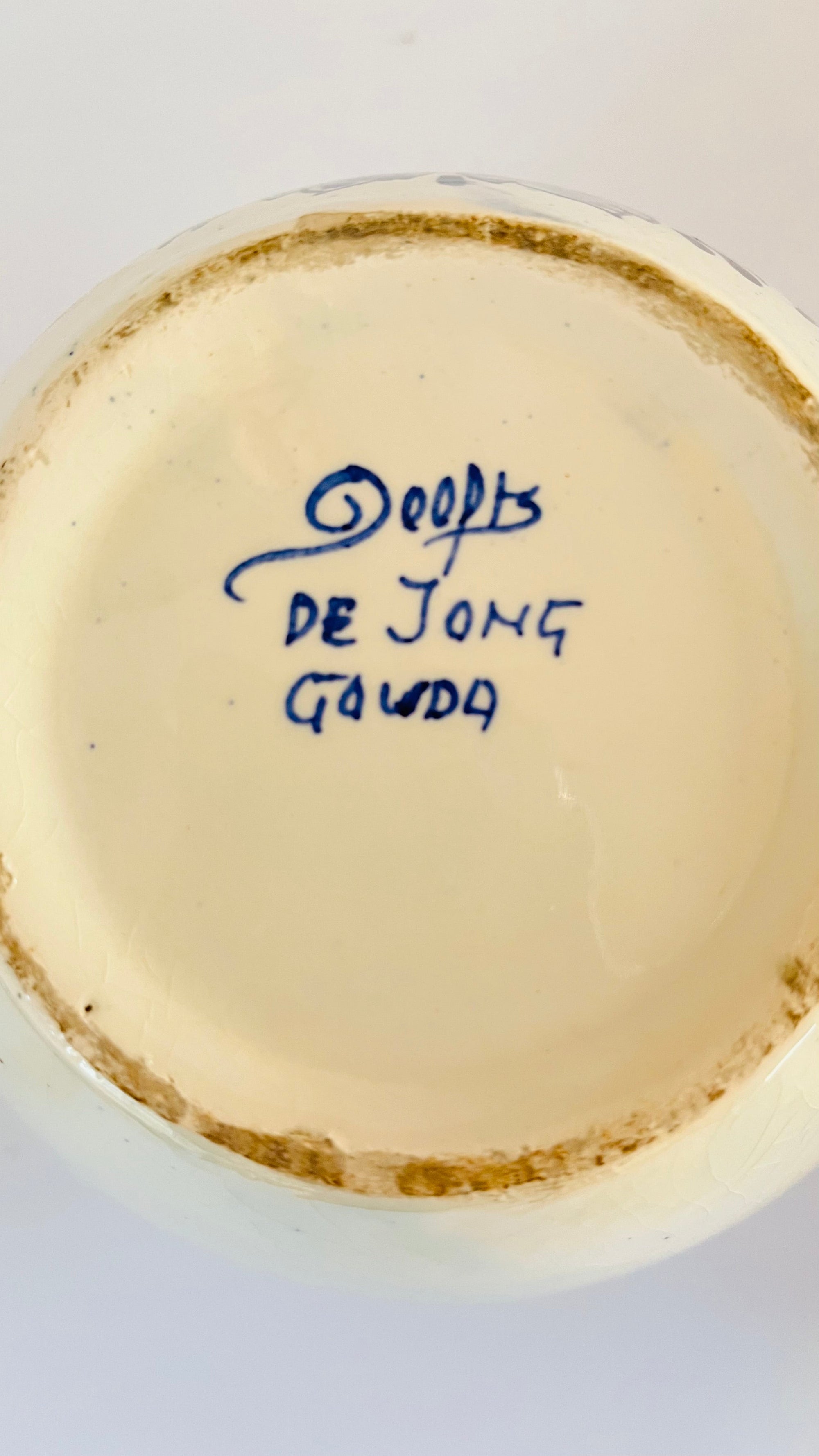 Antique Delft Tobacco Lamp