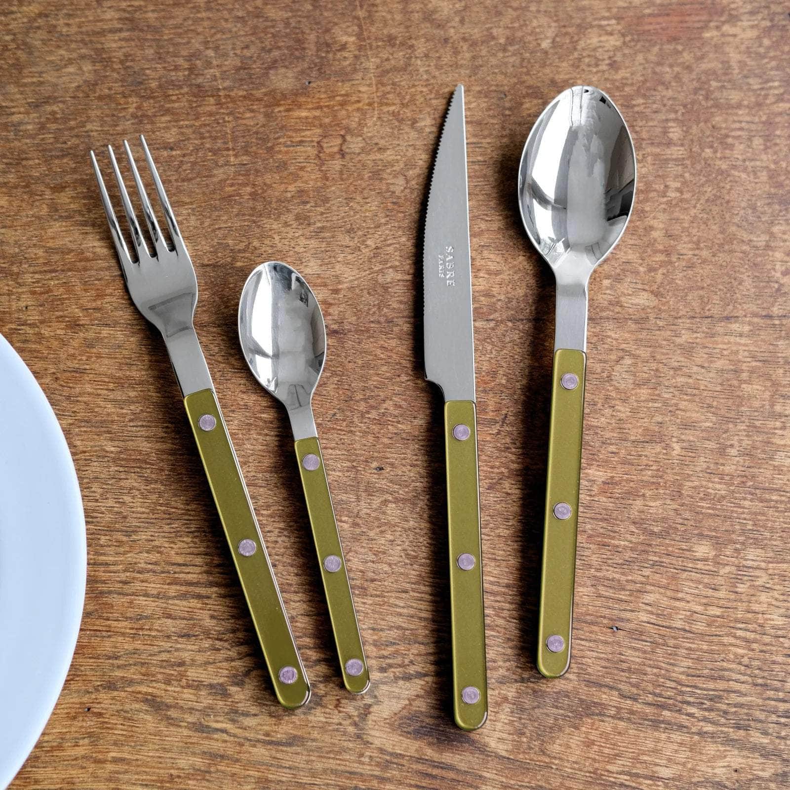 Bistrot Pearly 24pc Cutlery Set, Moss
