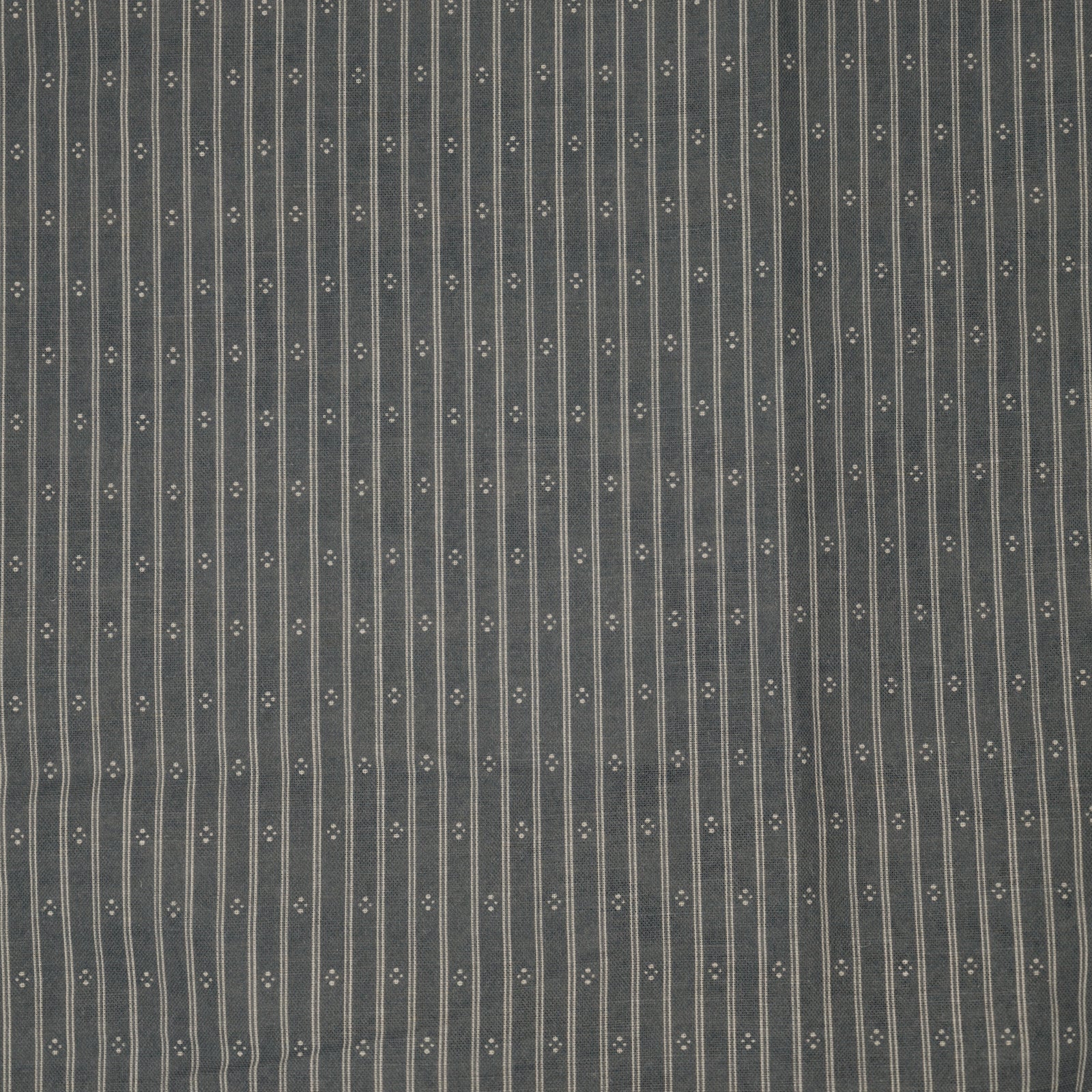 Ticking Stripe Fabric - Loden Blue