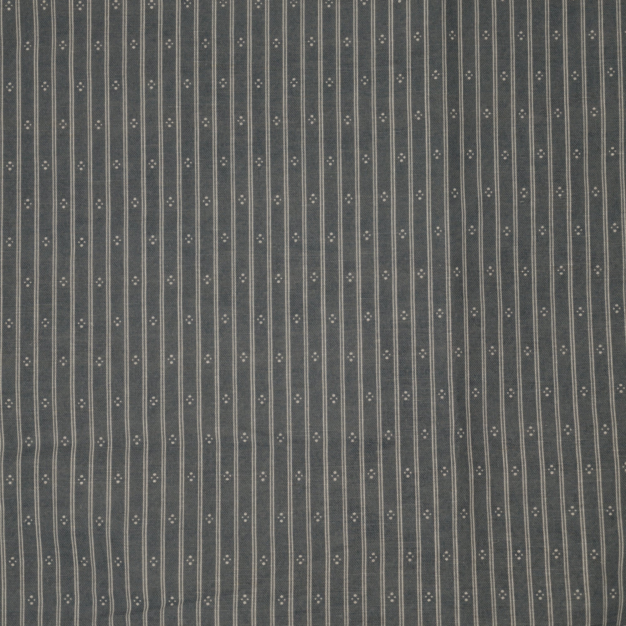 Ticking Stripe Fabric - Loden Blue