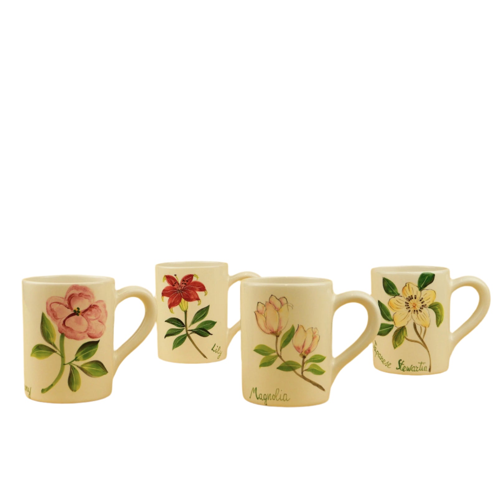 Set of 4 Botanica Mugs