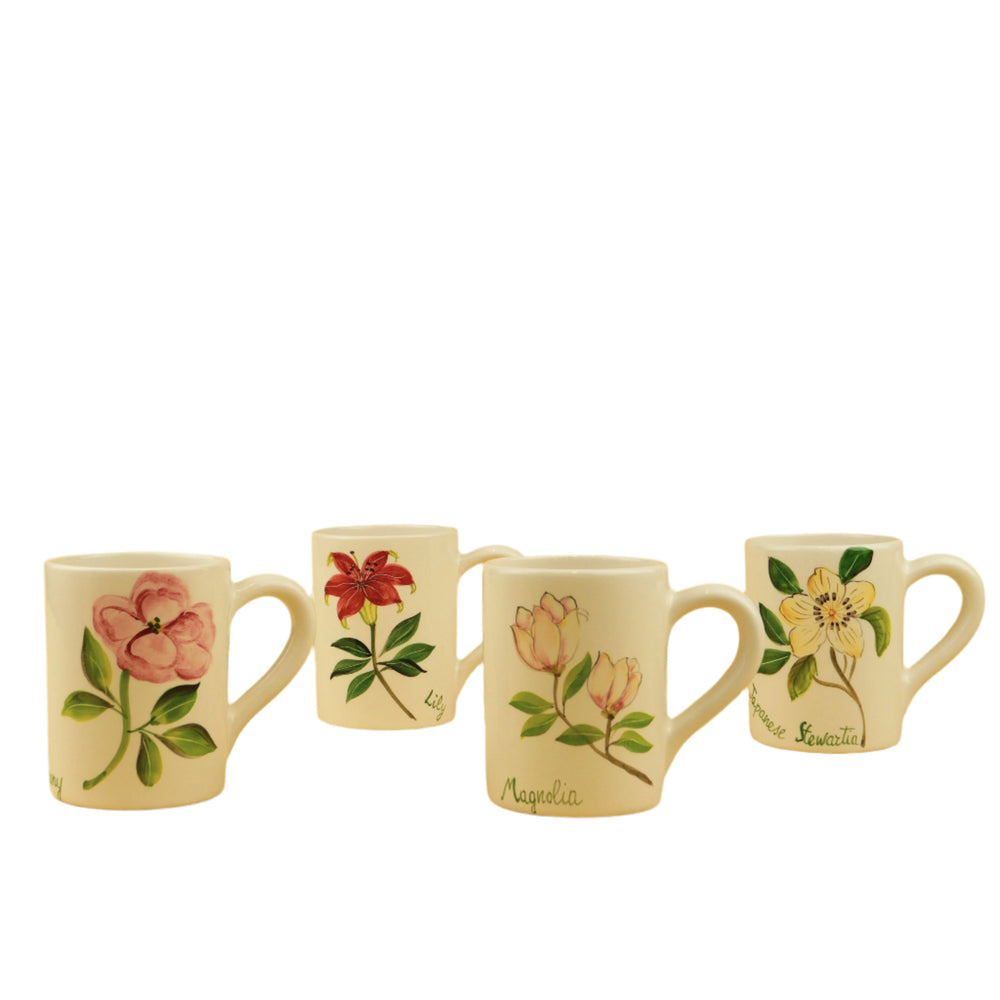 Set of 4 Botanica Mugs