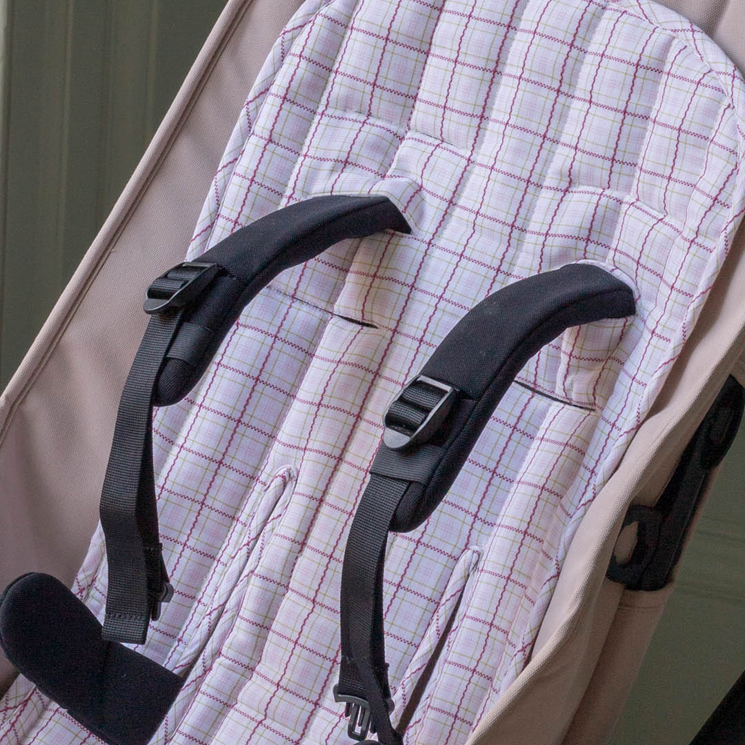 Pram Liner - Anemone / Pink Check