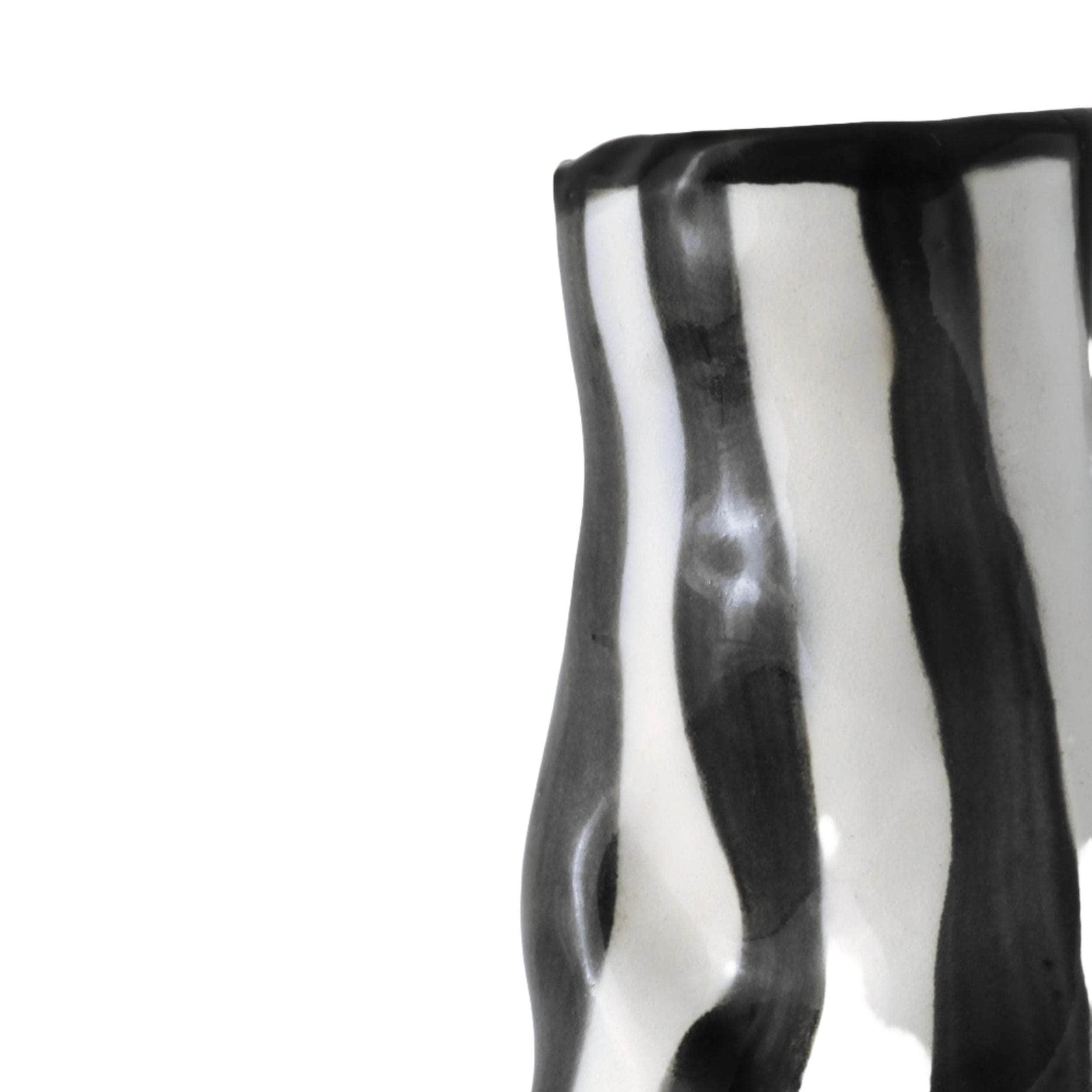 Black Candy Stripe Vase