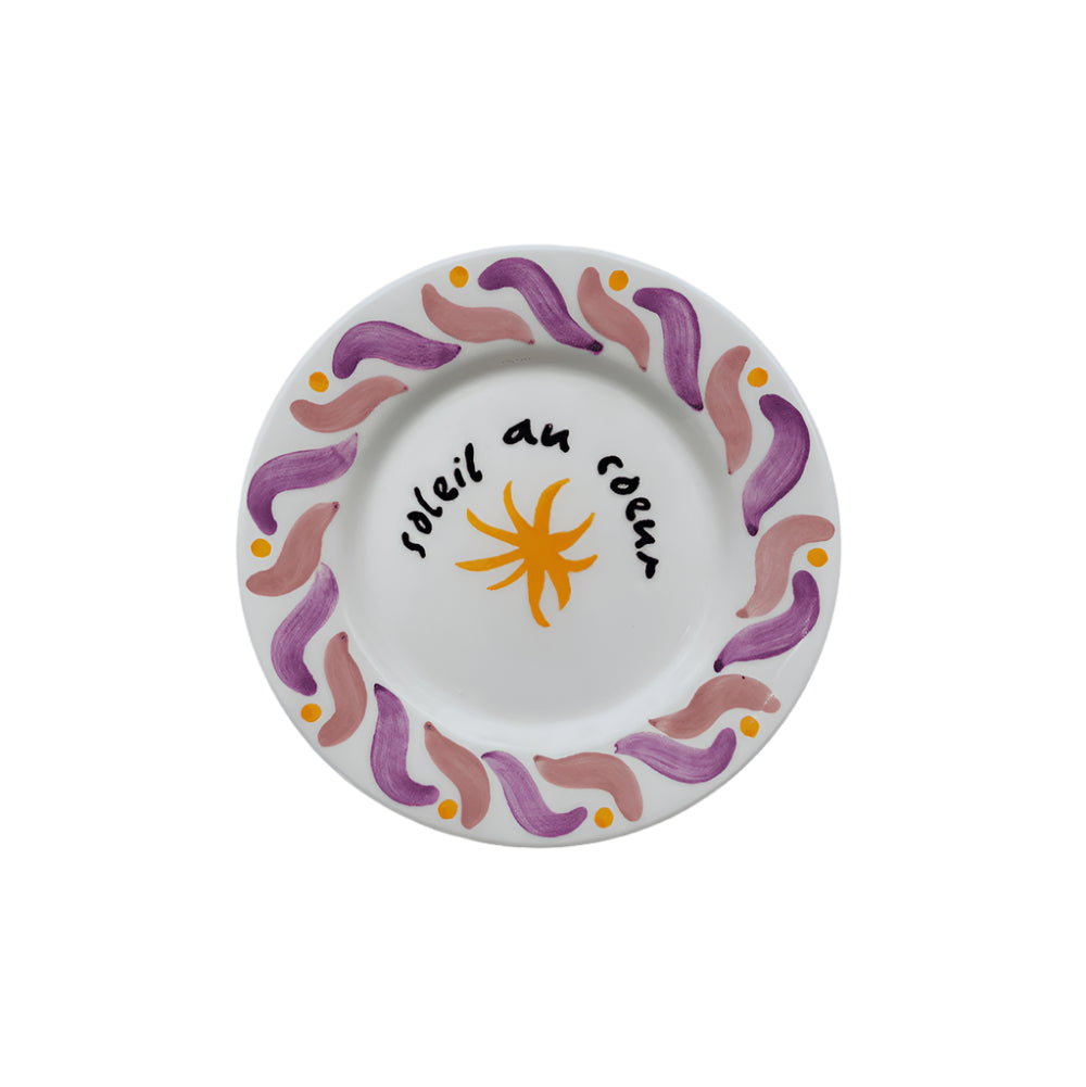 Pink Cala Secreta Dessert Plate