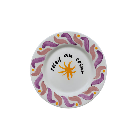 Pink Cala Secreta Dessert Plate