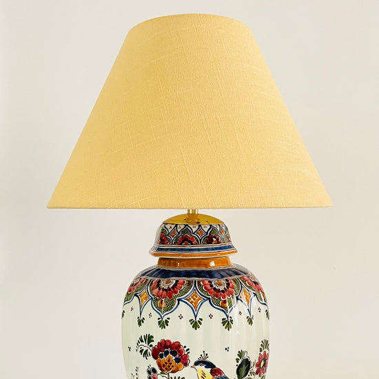 Antique Delft Polychrome Lamp