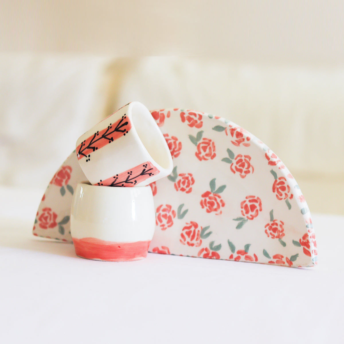 Espresso Cups Set with Plate