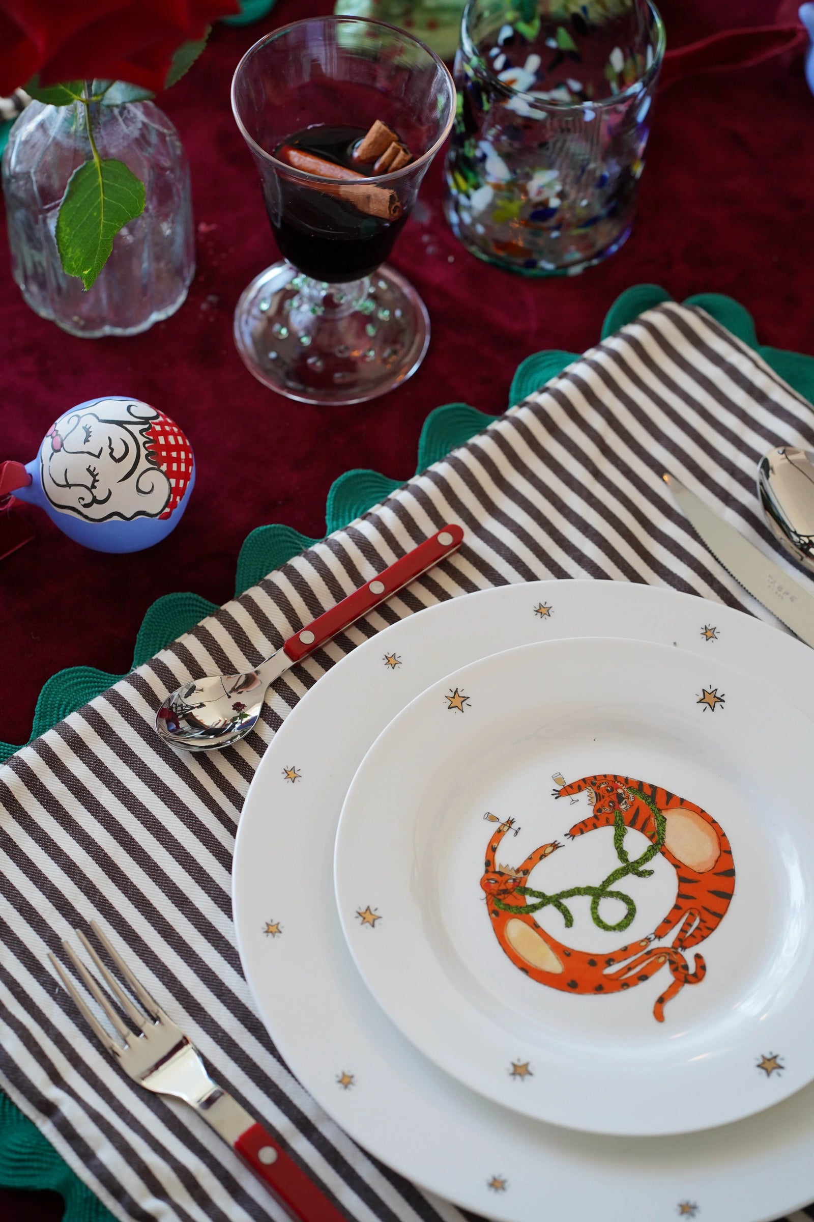 Hand Painted Ceramic Christmas Baubles