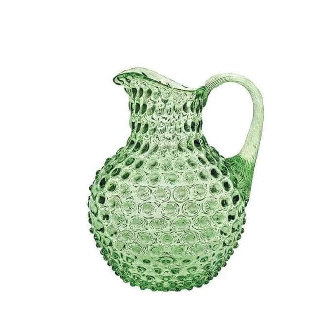 Green Hobnail Large Jug 2L