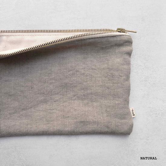 The Linen Pouch Bag - Flat