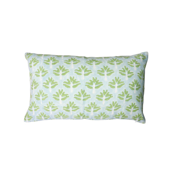 Zeenat Lumbar Throw Pillow Cover - Powder Blue
