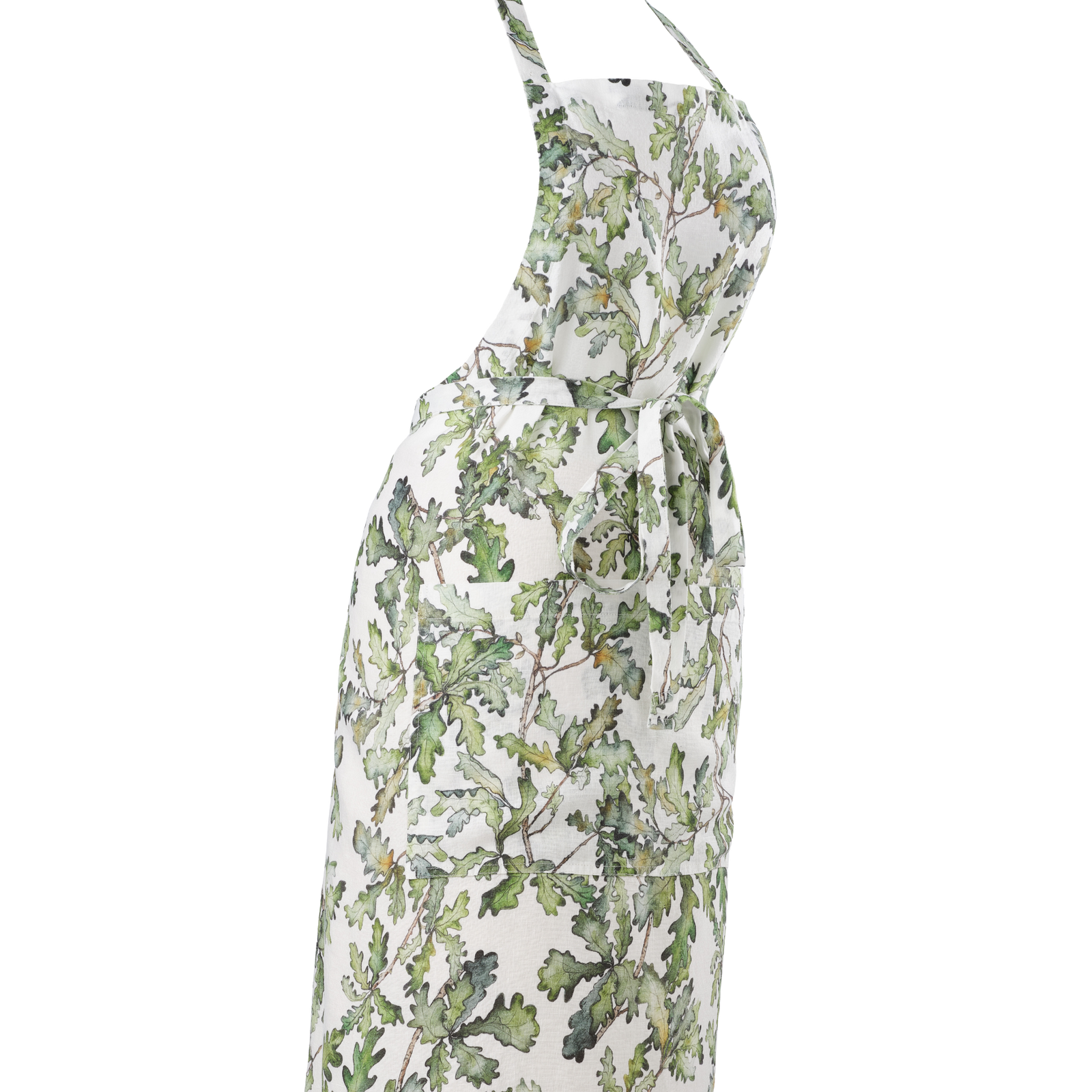 Oak Leaf Printed Linen Apron