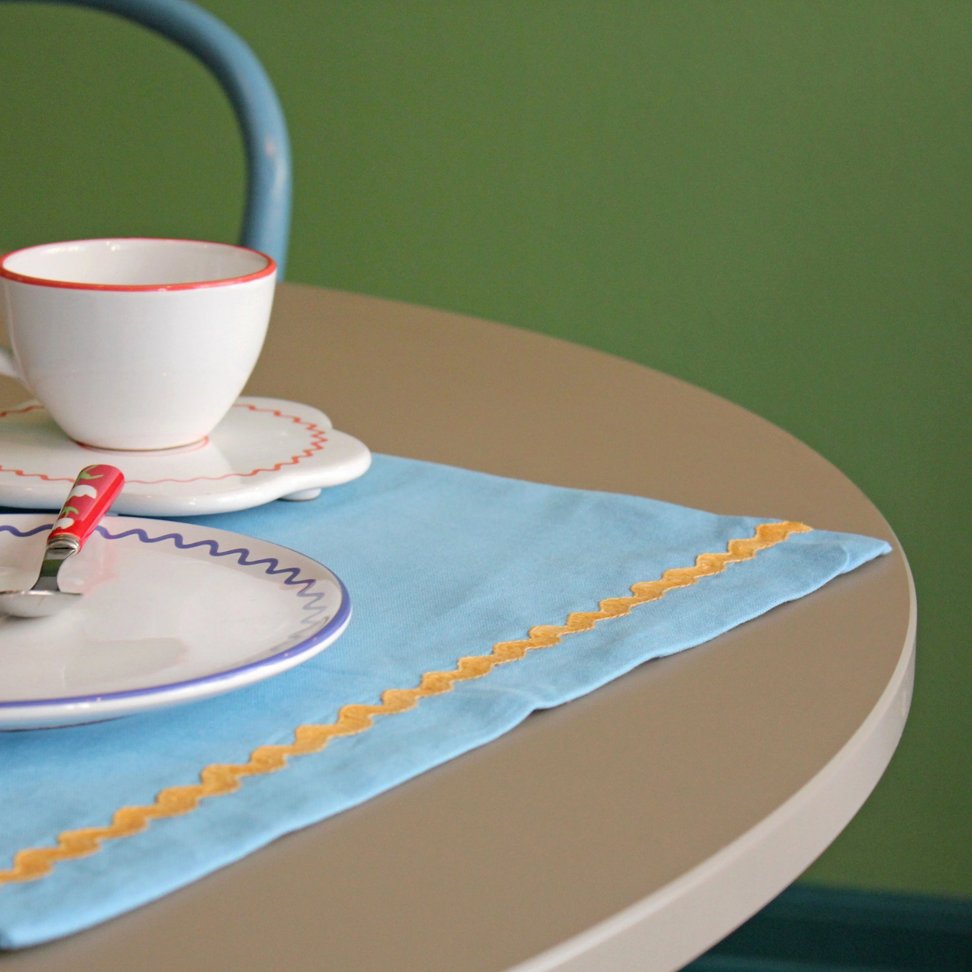 Placemat -  Azure Zigzag