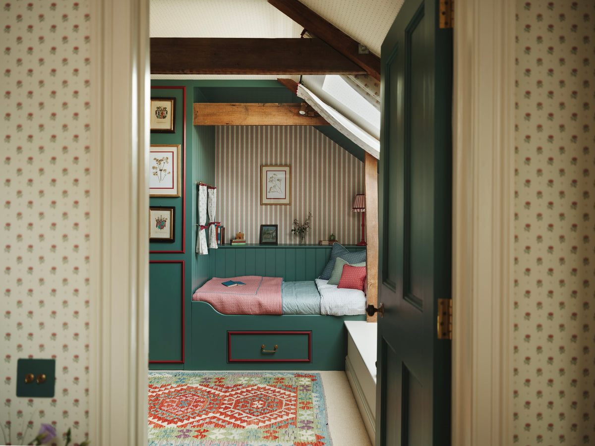 Minni Ticking Bedding Set - Alpine Green
