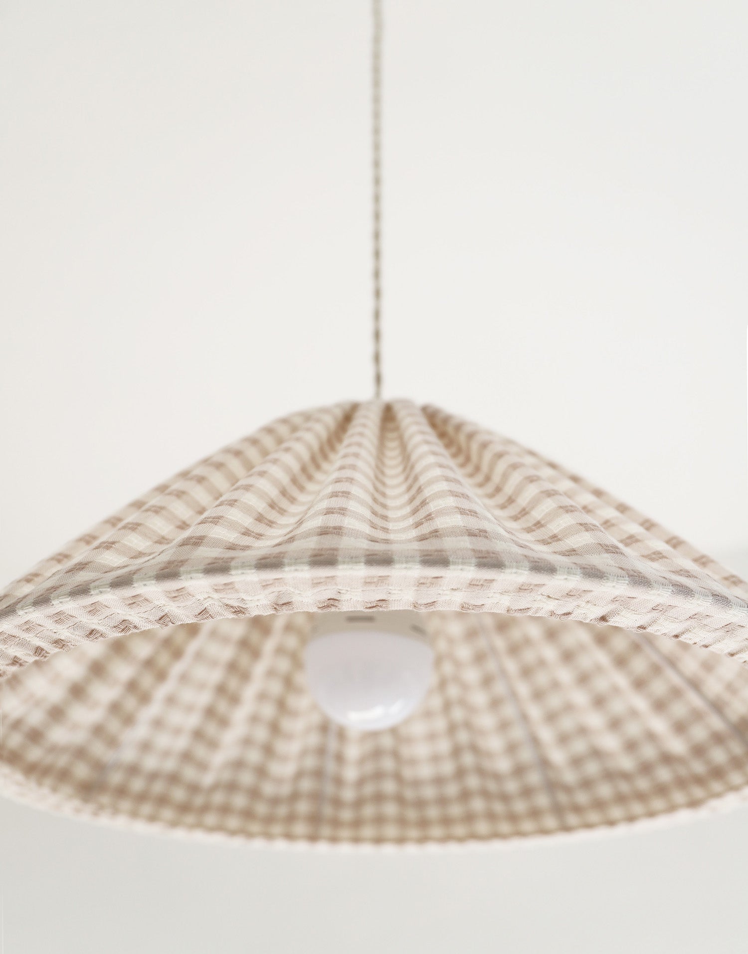Conical Pendant Light Gingham Malala “Petits Carreaux”