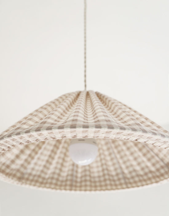 Conical Pendant Light Gingham Malala “Petits Carreaux”