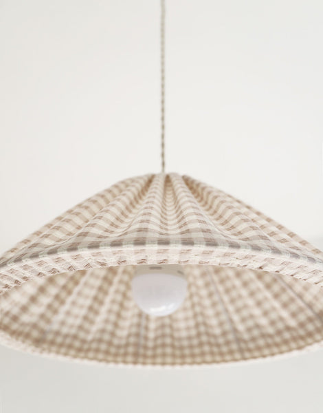 Conical Pendant Light Gingham Malala “Petits Carreaux”