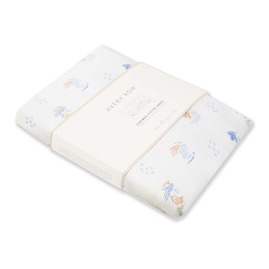Cotbed Fitted Sheet - Coastline