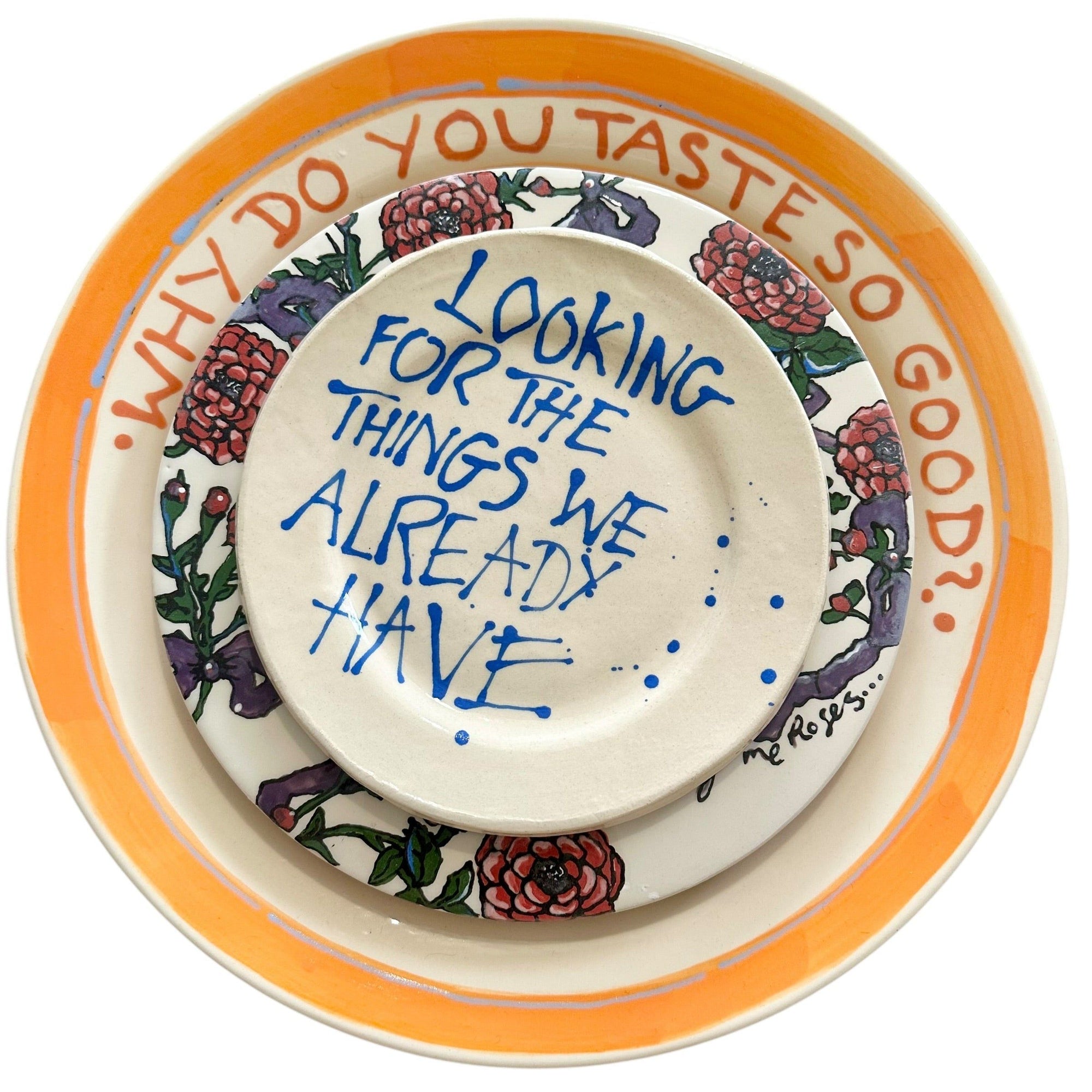 Why Do You Taste So Good Dinner Plate Orange