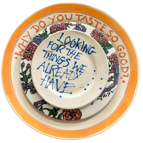 Why Do You Taste So Good Dinner Plate Orange